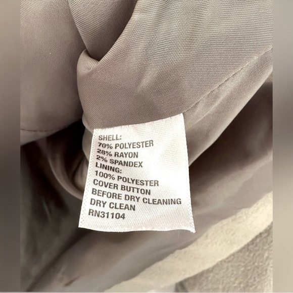 Crown & Ivy Sage Double Breasted Short Pea Coat Fluted Sleeves-Size Large - Picture 10 of 11